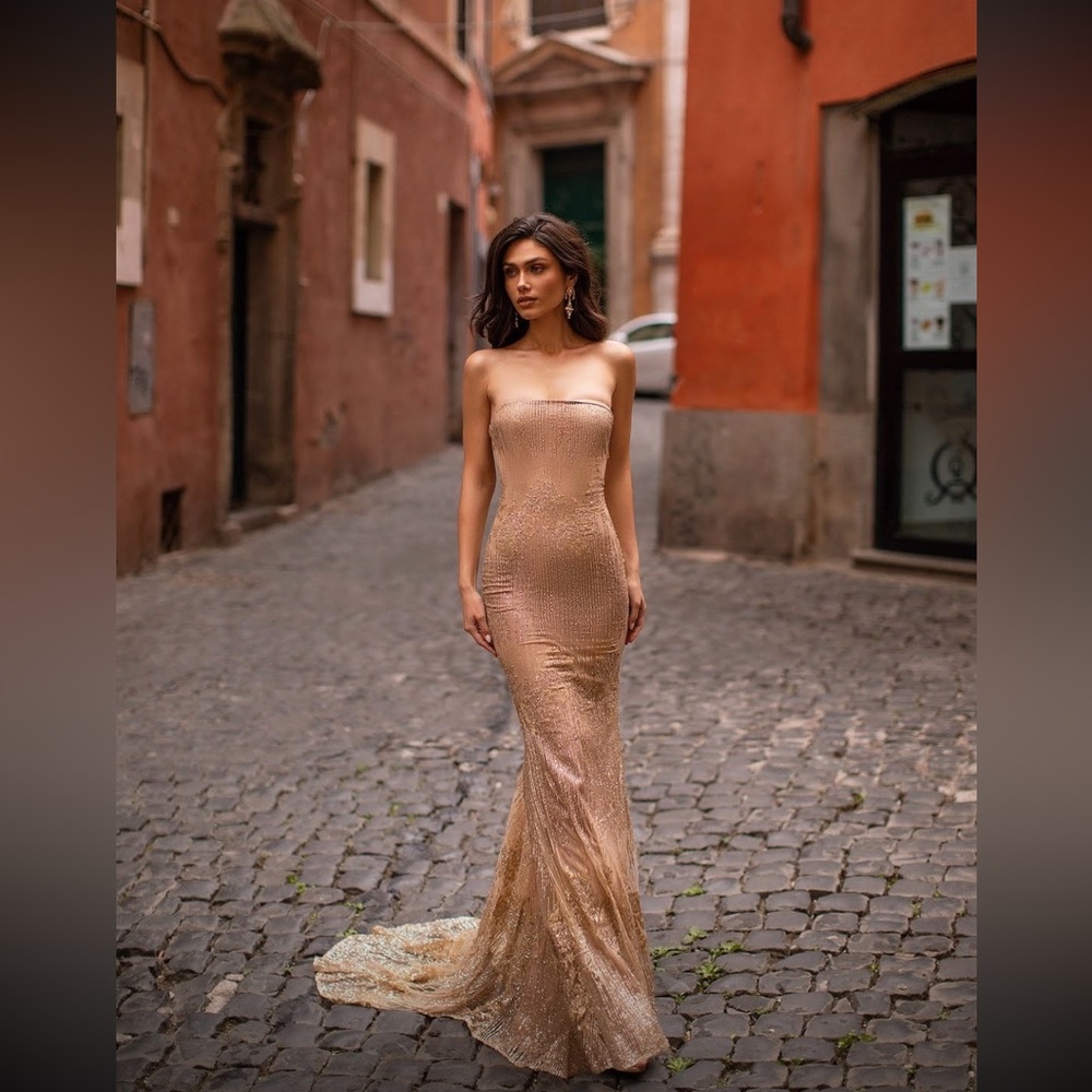 NWT gold dress / prom gown